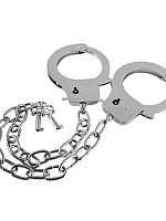       Metal Handcuffs Long Chain Blush Novelties 520054   