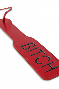 Красная шлёпалка Bitch - 31,5 см. Пикантные штучки DP506 с доставкой 