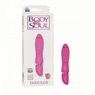 Розовый рельефный вибратор Body   Soul Indulge - 9,5 см. California Exotic Novelties SE-2068-40-3 - цена 