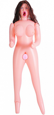 Надувная кукла с тремя любовными отверстиями ToyFa 117010 - цена 