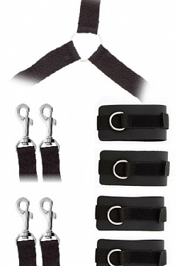 Комплект наручников и поножей LUXURIOUS BED RESTRAINT CUFF SET Blush Novelties 520039 с доставкой 