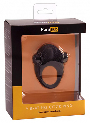 Чёрное эрекционное кольцо с вибрацией Vibrating Cock Ring  91260 - цена 