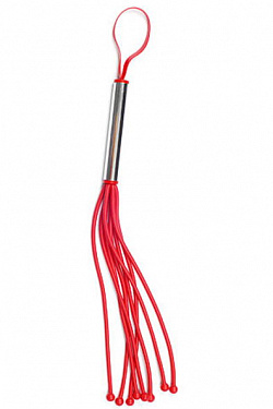 Красная резиновая плеть с 8 хлыстами - 35 см. Sitabella 6010-2 с доставкой 