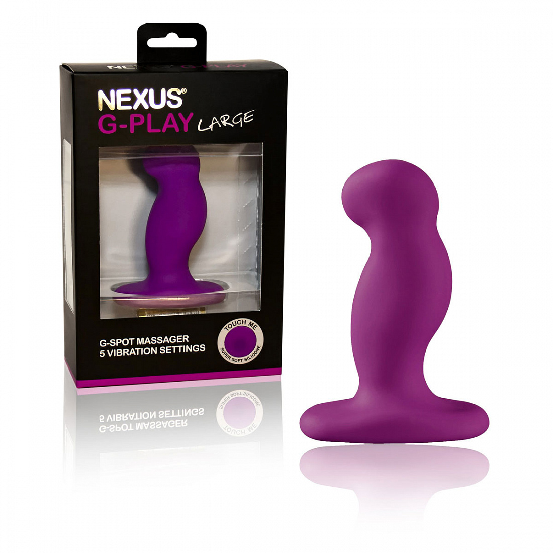 Анальный стимулятор Nexus G-Play Large Purple с вибрацией - 10 см. Nexus Range E21605 - цена 