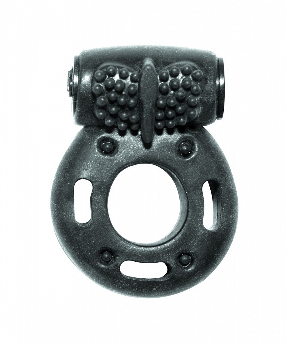 Черное эрекционное кольцо с вибрацией Rings Axle-pin Lola toys 0114-82Lola - цена 