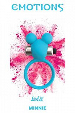 Голубое эрекционное виброколечко Emotions Minnie Breeze Lola toys 4005-03Lola с доставкой 