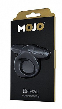 Чёрное эрекционное кольцо с виброэлементом MOJO BATEAU Seven Creations 50949 - цена 