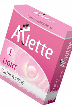 Ультратонкие презервативы Arlette Light - 3 шт.  801 с доставкой 