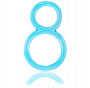 Голубое двухпетельное кольцо Ofinity Screaming O OFY-BU-101 - цена 
