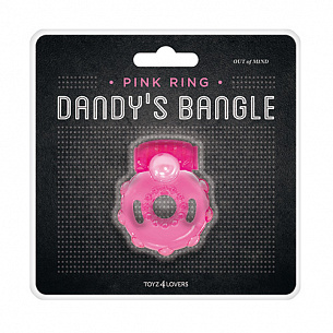 Розовое эрекционное виброкольцо VIBRATING COCK RING OUT OF MIND Toyz4lovers T4L-00801238 - цена 