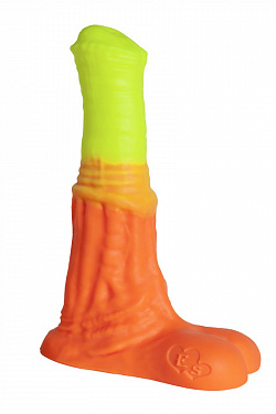 Оранжево-жёлтый фаллоимитатор  Пегас Large+  - 26,5 см. Erasexa zoo69 с доставкой 