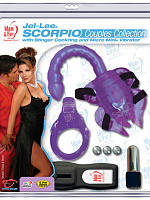 Клиторальный стимулятор-скорпион с эрекционным кольцом и вибропулей Topco Sales 8810A-6 CD TS с доставкой 