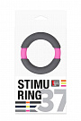 Серое эрекционное кольцо NEON STIMU RING 37MM GREY/PINK Dream Toys 21041 - цена 