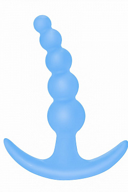 Голубая анальная пробка Bubbles Anal Plug - 11,5 см. Lola toys 5001-02lola с доставкой 