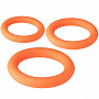 Набор из 3 оранжевых эрекционных колец NEON STIMU RING SET Dream Toys 20577 - цена 
