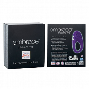Фиолетовое виброкольцо Embrace pleasure rings California Exotic Novelties SE-4616-15-3 - цена 