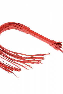 Гладкая красная плеть из кожи с жесткой рукоятью - 65 см. Sitabella 3010-2 с доставкой 