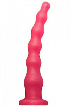 Розовый удлинённый анальный стимулятор с шариками - 22 см. LOVETOY (А-Полимер) 431300 с доставкой 