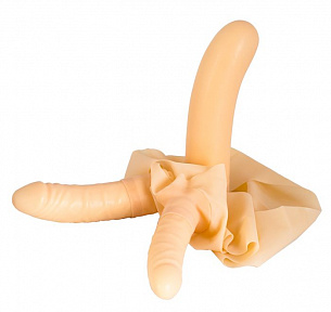 Фаллоимитатор поясной с анально-вагинальным стимулятором ToyFa 888303 - цена 