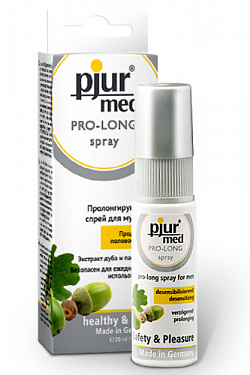 Пролонгирующий спрей с экстрактом дуба и пантенолом pjur MED Pro-long Spray - 20 мл. Pjur 10910 с доставкой 