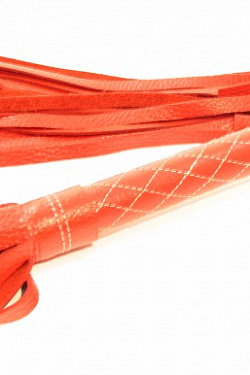 Красная плетка из натуральной кожи  БДСМ арсенал 54007ars с доставкой 