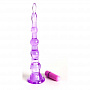 Фиолетовая вибровтулка в форме ёлочки ToyFa 811301-4 - цена 