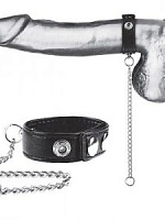     Snap Cock Ring With 12  Leash BlueLine BLM3041   