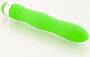 Зеленый  водонепроницаемый вибратор - 18 см.  931007-7 - цена 