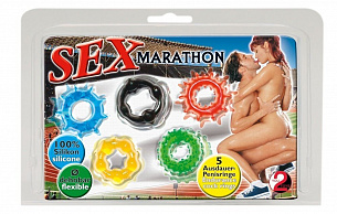 Набор из пяти эрекционных колец Sex-Marathon Orion 0514853 - цена 