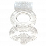 Прозрачное эрекционное кольцо с вибрацией Climax Gems Crystal Ring Topco Sales 1006576 - цена 