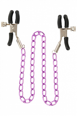 Зажимы для сосков Nipple Chain Metal на фиолетовой цепочке Toy Joy 3000007506 с доставкой 