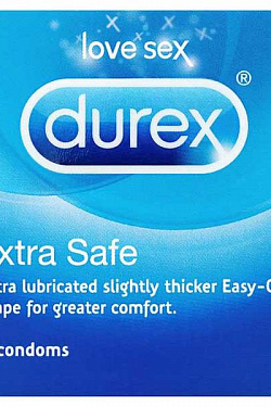 Утолщённые презервативы Durex Extra Safe - 3 шт. Durex Durex Extra Safe №3 с доставкой 
