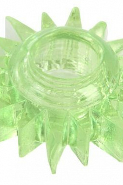 Зеленое эрекционное кольцо-солнце ToyFa 818004-7 с доставкой 