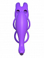 Фиолетовое эрекционное кольцо с анальным стимулятором Ass-Gasm Vibrating Rabbit Pipedream PD5803-12 - цена 