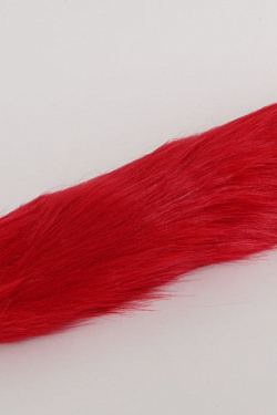 Силиконовая анальная пробка с длинным красным хвостом  Красная лиса  4sexdreaM 47161 с доставкой 