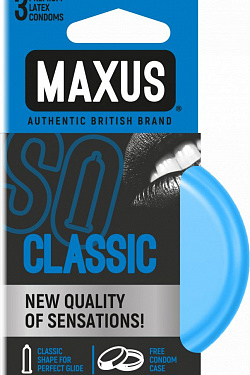 Классические презервативы в железном кейсе MAXUS Classic - 3 шт.  MAXUS Classic №3 с доставкой 