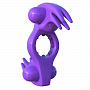 Фиолетовое эрекционное кольцо с вибрацией Wonderful Wabbit Pipedream PD5825-12 - цена 