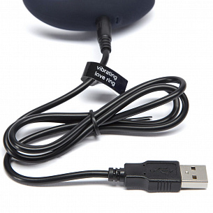 Тёмно-синее эрекционное кольцо Release Together USB Rechargeable Cock Ring Fifty Shades of Grey FS-63946 - цена 