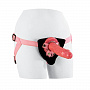 Женский страпон Shane s World Pink Harness with Stud - 19 см. California Exotic Novelties SE-3016-04-3 - цена 