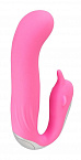 Розовый вибратор для внутренней и внешней стимуляции Hands-Free Dolphin - 18 см. Orion 0583561 - цена 