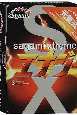 Презервативы Sagami Xtreme Energy с ароматом энергетика - 3 шт. Sagami Sagami Xtreme Energy №3 с доставкой 