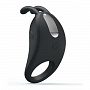 Чёрное эрекционное кольцо с вибрацией Rabbit Vibrator Baile BI-210152 - цена 