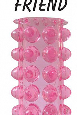 Открытая розовая насадка на фаллос - 6,4 см.  SF-70184 с доставкой 