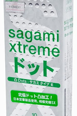 Презервативы Sagami Xtreme Type-E с точками - 10 шт. Sagami Sagami Xtreme Type-E №10 с доставкой 