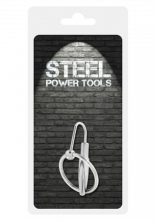Эрекционное кольцо с катетером Penisplug W Glansring  Steel Power Tools 3000010327 - цена 