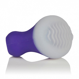 Массажер фиолетового цвета со съемной насадкой для заморозки Posh Silicone Wave California Exotic Novelties SE-2078-20-3 - цена 