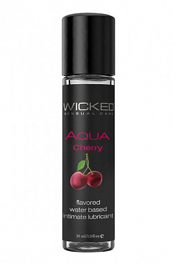 Лубрикант с ароматом сладкой вишни WICKED AQUA Cherry - 30 мл. Wicked 90431 с доставкой 