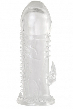 Прозрачная гелевая насадка с рельефом - 13 см. ToyFa 818019-1 с доставкой 