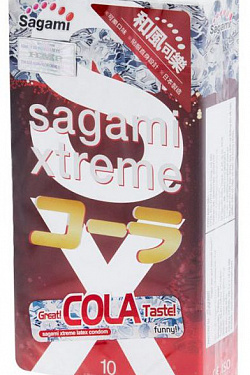 Ароматизированные презервативы Sagami Xtreme Cola - 10 шт. Sagami Sagami Xtreme Cola №10 с доставкой 