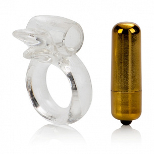 Прозрачное эрекционное кольцо WICKED PURE GOLD California Exotic Novelties SE-8939-20-3 - цена 